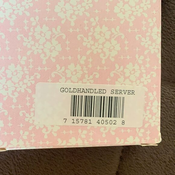 VINTAGE HORTENSE B. HEWITT CO. GOLD HANDLED SERVER, WEDDING ACCESSORY - Picture 4 of 6